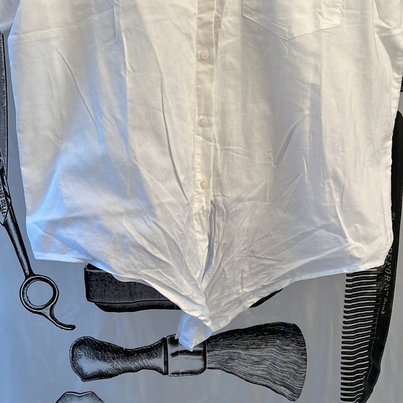 Madewell White Button-down Tie Collared T-Shirt - Picture 3 of 3